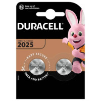Batterie a bottone al litio 3v blister da 2 pile DURACELL litio 2025