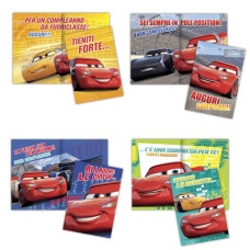 BIGLIETTI AUGURI ASSORTITI 11,5X16,8 CM CONF. 12 PZ CARS