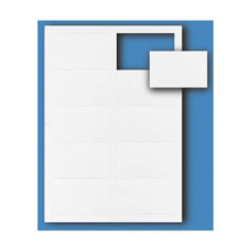 BIGLIETTI DA VISITA MICROPERFORATI 85X54 MM. FOGLI A4 BIANCO CONF. 180 BIGLIETTI 250 GR