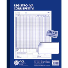 BLOCCO REGISTRO IVA DEI CORRISPETTIVI O.C.L. 24X2 COPIE -