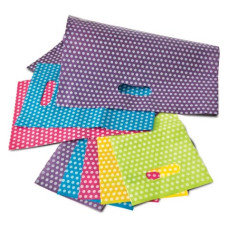 BORSE SHOPPER A POIS A FAGIOLO IN PE CONF. DA 100 PEZZI 25X40 CM