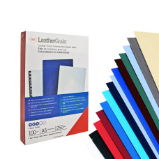 COPERTINE PER RILEGATURA GBC LEATHERGRAIN IN CARTONCINO GOFFRATO A4 AVORIO - CONFEZIONE DA 100 PEZZI