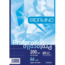 FABRIANO FOGLI PROTOCOLLO MARGINE LARGO USO BOLLO 66 GR
