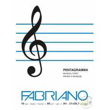FABRIANO QUADERNO PENTAGRAMMATO A4 16 FOGLI 80GR