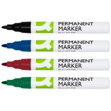 MARCATORE PERMANENTE CON FUSTO IN METALLO E PUNTA CONICA 4 MM - CONF. 4 COLORI MARCATORE PERMANENTE CON FUSTO IN METALLO E PUNTA CONICA 4 MM - CONF. 4 COLORI