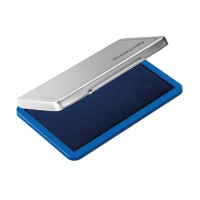 Pelikan cuscinetto per timbri in scatola di metallo 7x11 cm  blu