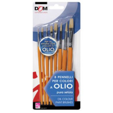 PENNELLI PER COLORI AD OLIO BLISTER 8 PEZZI ASSORTITI