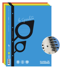 RAMBLOC MAXI QUADERNO SPIRALATO RINFORZATO A4 160 PAG - 80 G - A RIGHE