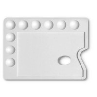 Tavolozza per pittura in plastica rettangolare 30x22 cm