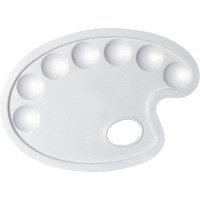 Tavolozza plastica ovale 30x22 cm.