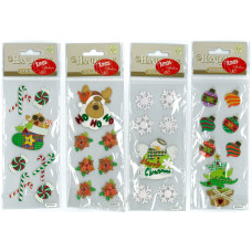 XMAS STICKERS GLITTER 3D