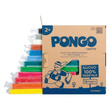 PONGO VEGETALE 12 COLORI ASSORTITIT 350GR. CONFEZIONE 12 PANETTI