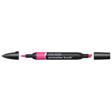 BRUSHMARKER PENNARELLO DOPPIA PUNTA COLORE R156 CARMINE