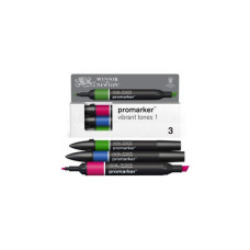 PROMARKER PENNARELLO PANTONE DOPPIA PUNTA - CONF. 3 PZ VERDE BLU ROSSO