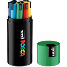 UNI POSCA MARCATORE EXTRAFINE PC-1MR PUNTA 0.7MM BOX 9 COLORI