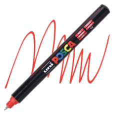 UNI POSCA MARCATORE EXTRAFINE PC-1MR PUNTA 0.7MM ROSSO