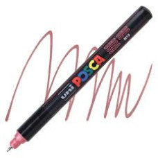 UNI POSCA MARCATORE EXTRAFINE PC-1MR PUNTA 0.7MM ROSSO METALLIZZATO