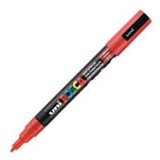 UNI POSCA PC-3M PENNARELLO INDELEBILE PUNTA FINE ROSSO