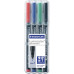 STAEDTLER PENNARELLO INDELEBILE LUMOCOLOR 318 PUNTA FINE CONF.4 COLORI