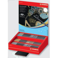 STABILO ESPOSITORE PEN 68 METALLIC PENNA IN FIBRA CONFEZIONE 60 PEZZI COLORI ASSORTITI