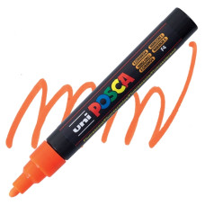 UNI POSCA PC-5M PENNRELLO A VERNICE PUNTA MEDIA ARANCIO FLUO