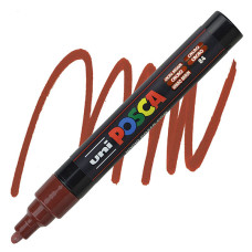 UNI POSCA PC-5M PENNRELLO A VERNICE PUNTA MEDIA MARRONE CACAO