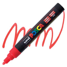 UNI POSCA PC-5M PENNRELLO A VERNICE PUNTA MEDIA ROSSO FLUO