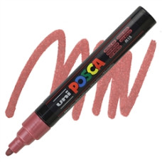 UNI POSCA PC-5M PENNRELLO A VERNICE PUNTA MEDIA ROSSO METAL