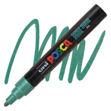 UNI POSCA PC-5M PENNRELLO A VERNICE PUNTA MEDIA VERDE METAL