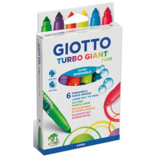 GIOTTO TURBO GIANT SCATOLA 6 PENNARELLI FLUO