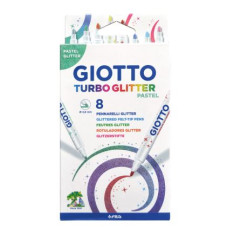GIOTTO TURBO GLITTER PASTEL ASTUCCIO DA 8 COLORI