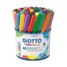 GIOTTO TURBOMAXI BARATTOLO 48 PENNARELLI IN 24 COLORI ASSORTITI