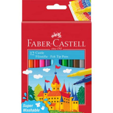 PENNARELLI FABER-CASTELL CASTELLO SUPERLAVABILI PUNTA FINE 3 MM 12 COLORI ASSORTITI
