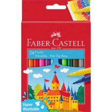 PENNARELLI FABER-CASTELL CASTELLO SUPERLAVABILI PUNTA FINE 3 MM 24 COLORI ASSORTITI