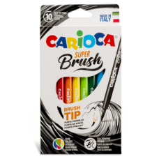 CARIOCA PENNARELLI SUPER BRUSH SCATOLA 10 COLORI