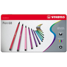 STABILO PEN 68 PENNA IN FIBRA COLORI ASSORTITI SCATOLA 50 PENNE