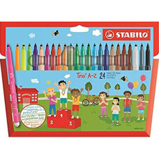 STABILO PENNARELLI TRIO A-Z ASTUCCIO 24 COLORI