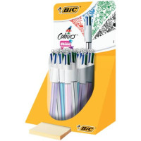 Espositore 20 penne a sfera a scatto BIC 4 colours shine