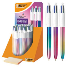 ESPOSITORE 30 PENNE A SFERA A SCATTO BIC 4 COLOURS GRADIENT