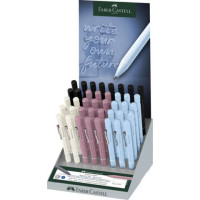Espositore 40 penne a sfera a scatto Faber-Castell grip 2010 harmony colori