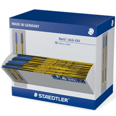 STAEDTLER NORIS STICK 434 PUNTA MEDIA EXPO 50 PENNE BLU E NERE