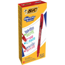 BIC GEL-OCITY ILLUSION PENNA CANCELLABILE ROSSO