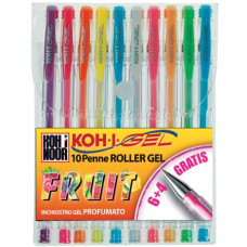 KIN PENNA ROLLER GEL FRUIT CF.10 PZ COLORI PROFUMATI