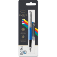 Parker jotter plastic penna stilografica blu