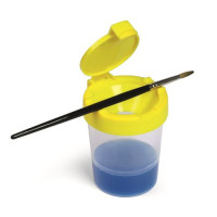 Lebez bicchiere per pennelli con coperchio