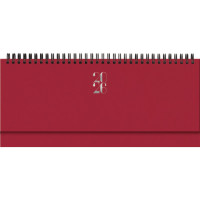 Agenda planning da tavolo 2026 settimanale 29.8x10.5 gommato rosso