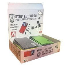 PORTATESSERE PER CARTE CONTACTLESS SCUDOCARD CROMO   FANTASIE ASSORTITE