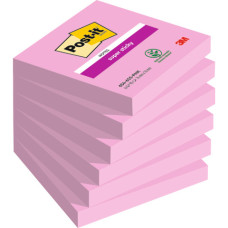 POST-IT® SUPER STICKY 76X76 MM - ROSA TROPICALE - CONFEZIONE DA 6 BLOCCHETTI DA 90 FOGLI