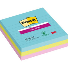 POST-IT® SUPER STICKY MIAMI A RIGHE ASSORTITI CONF. 3 BLOCCHETTI DA 70 FOGLI