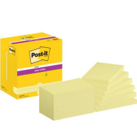 Post-it® super sticky notes giallo canary 76x127 mm - 12 blocchetti da 90 fogli.